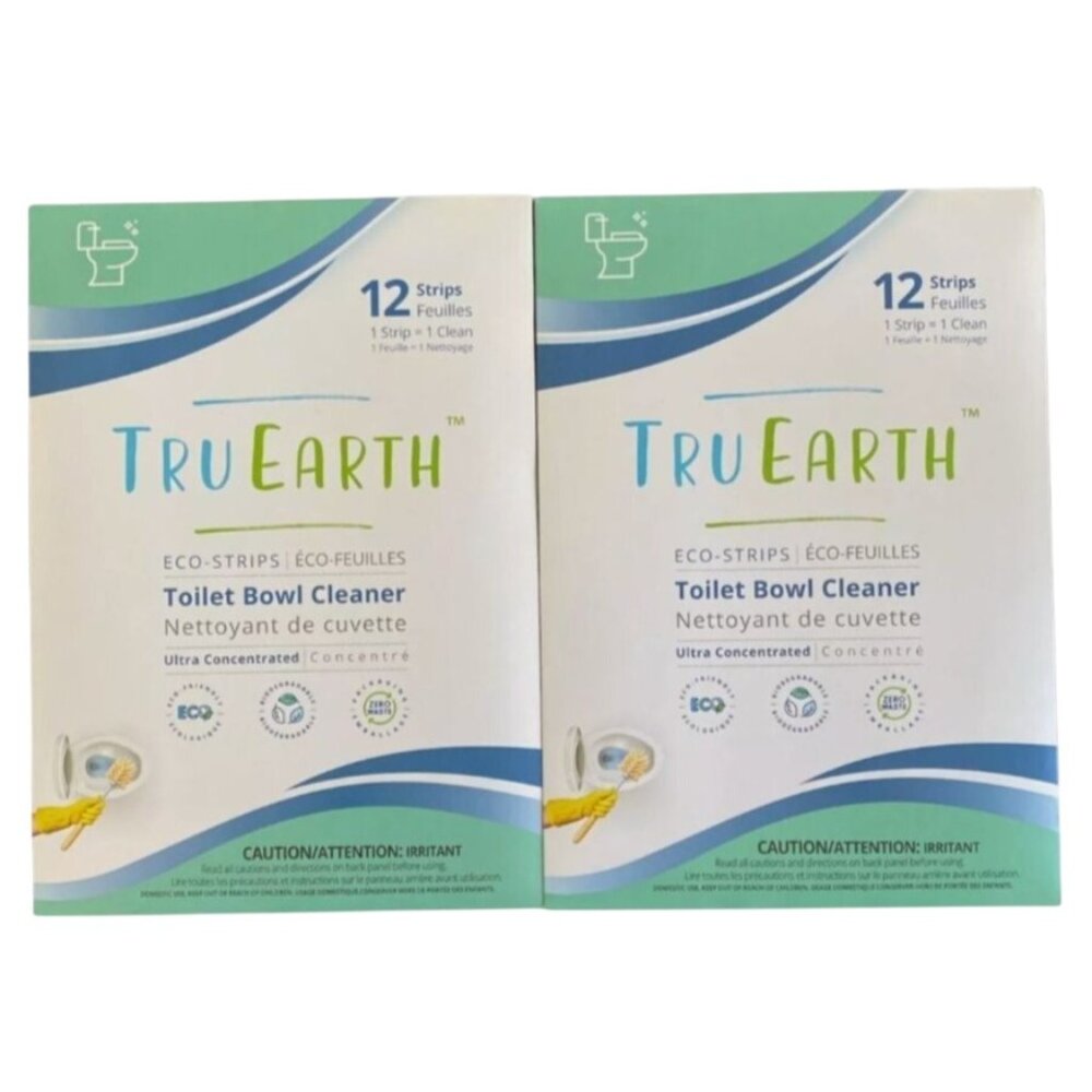 Tru Earth Toilet Bowl Cleaner 24 Eco-Strips Ultra Concentrated (2 Packs of 12)